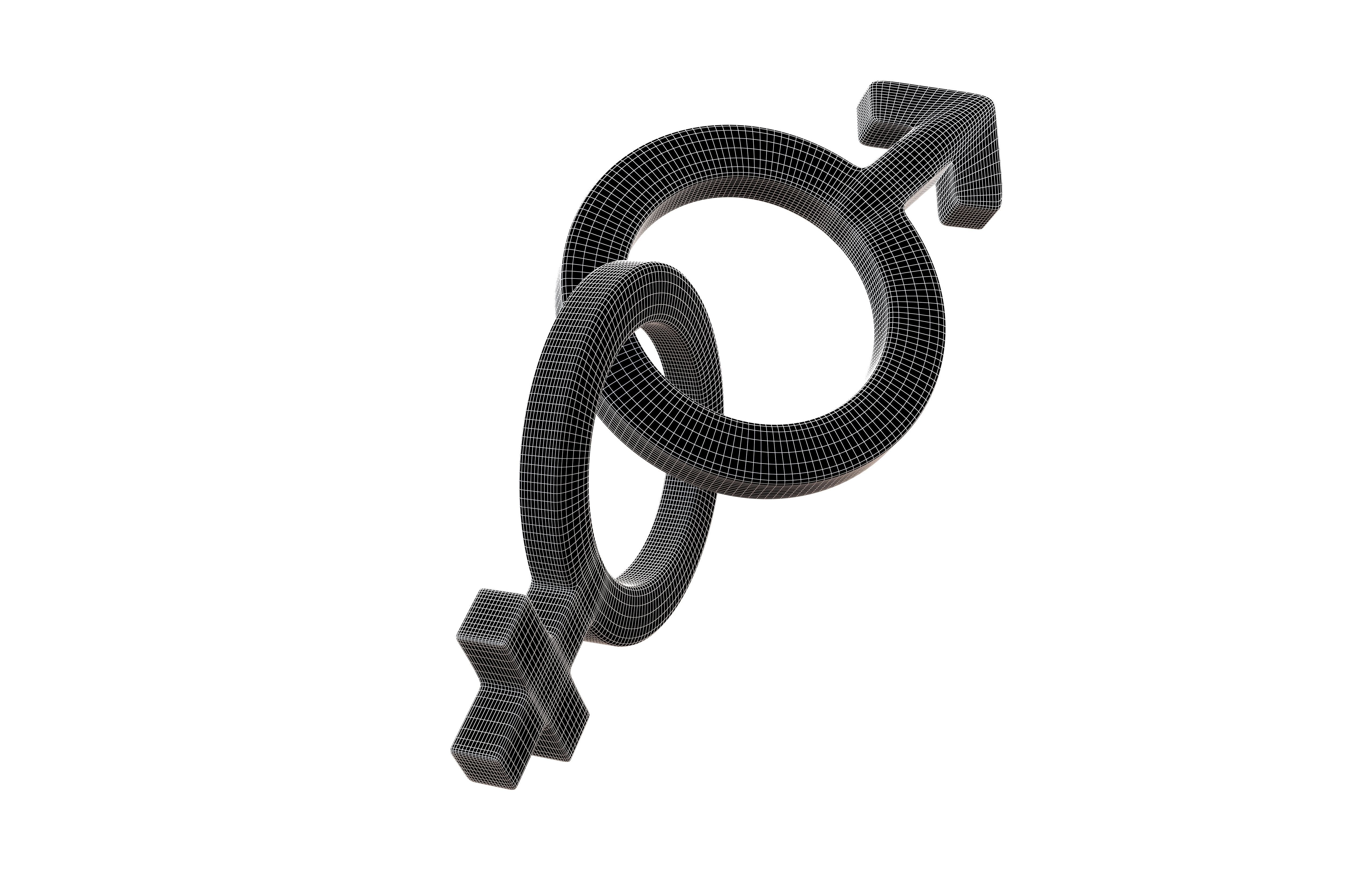 Gender Symbol v5 003 Low-poly 3D model_7