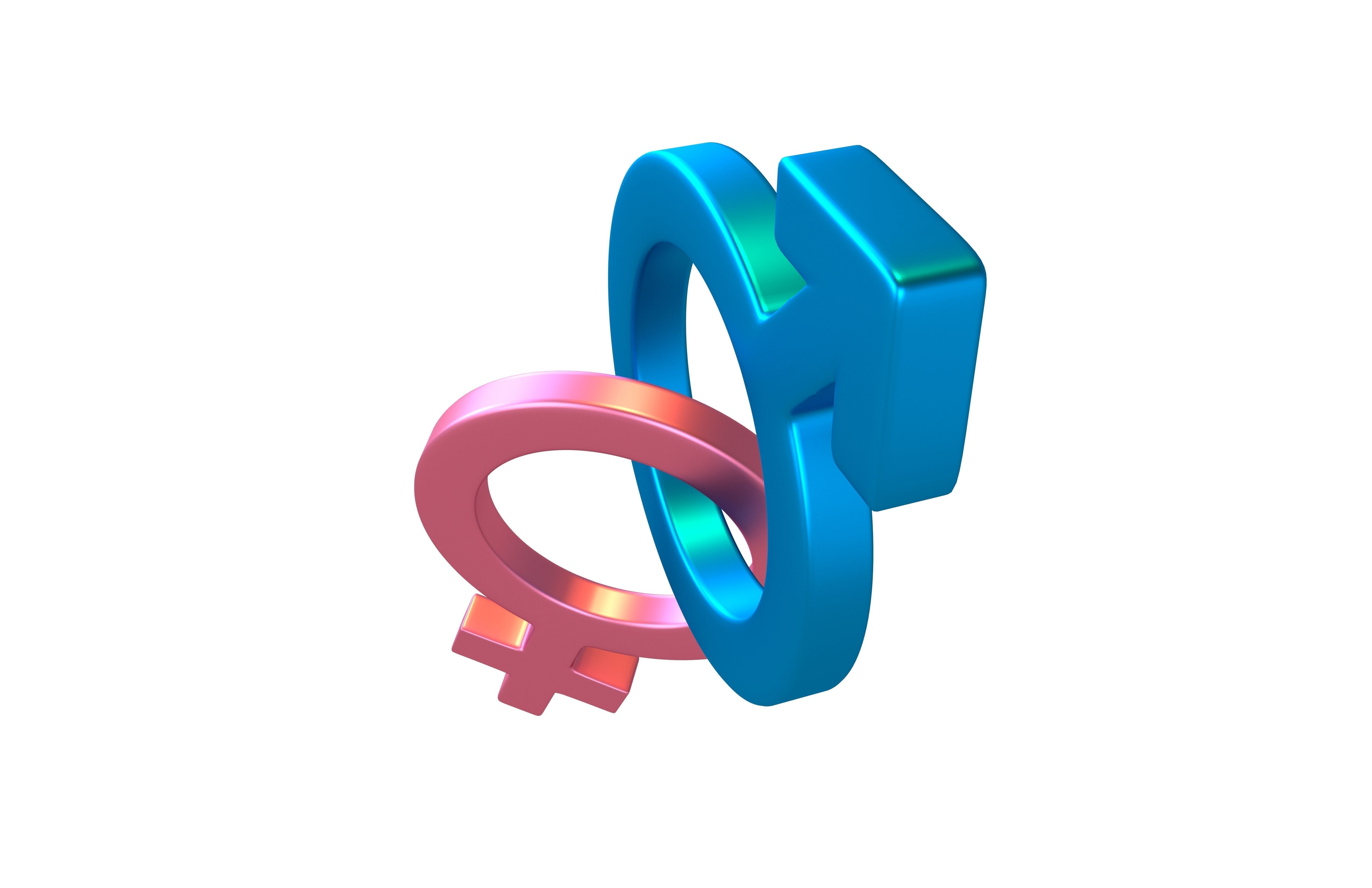 Gender Symbol v5 003 Low-poly 3D model_2