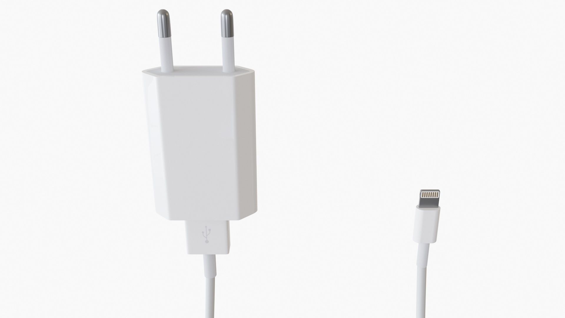 APPLE - IPhone Charger White 3D model_1
