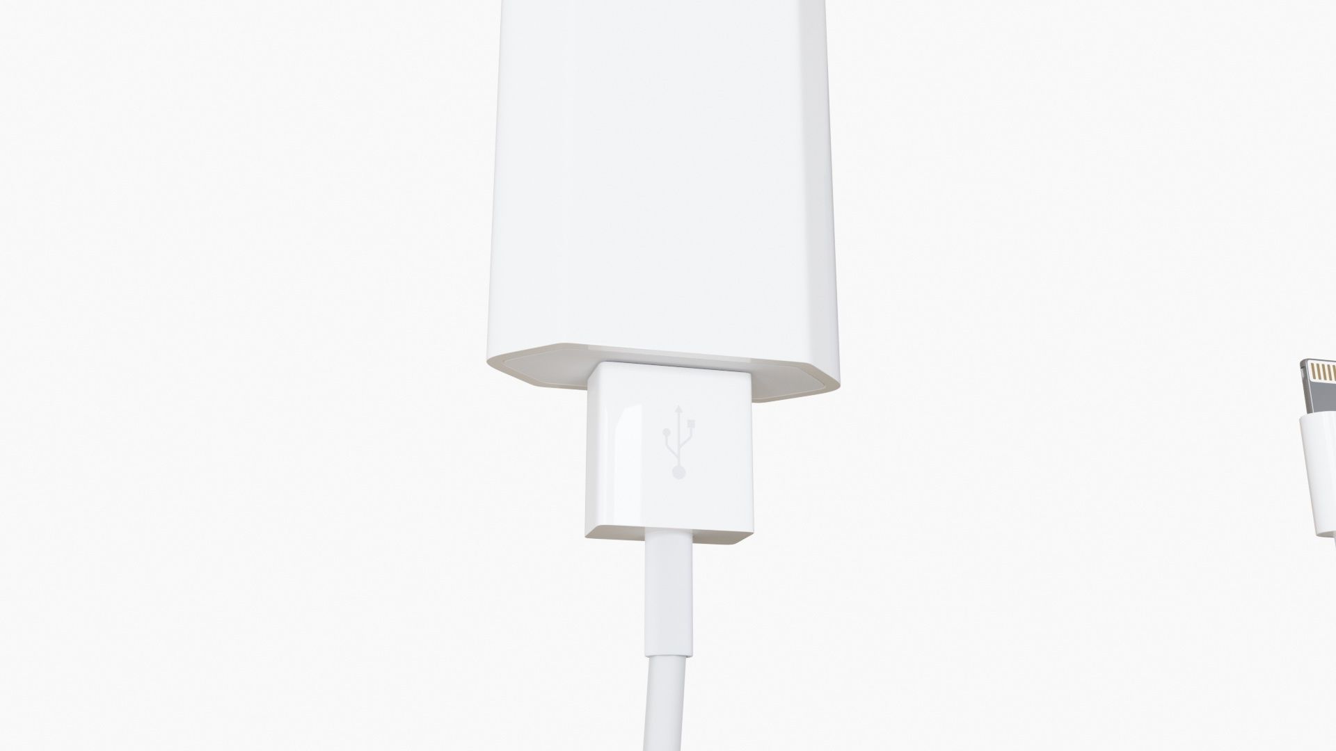 APPLE - IPhone Charger White 3D model_2