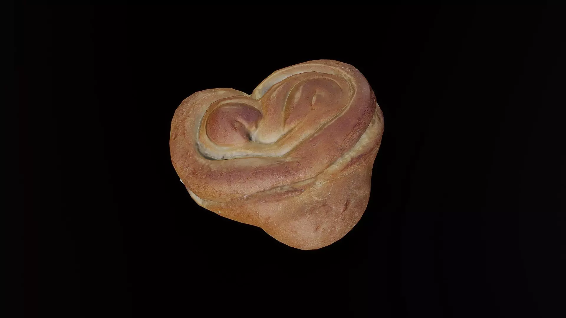 3D Scan Bun 01 Low-poly 3D model_0