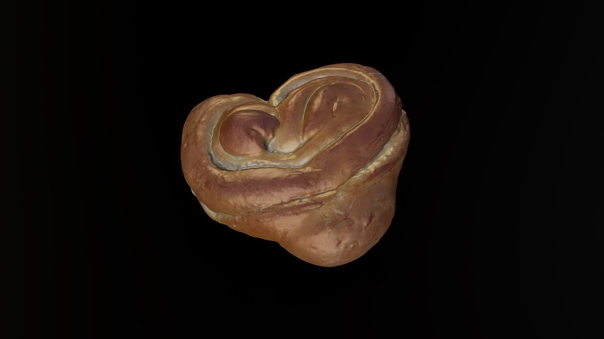 3D Scan Bun 01 Low-poly 3D model_2