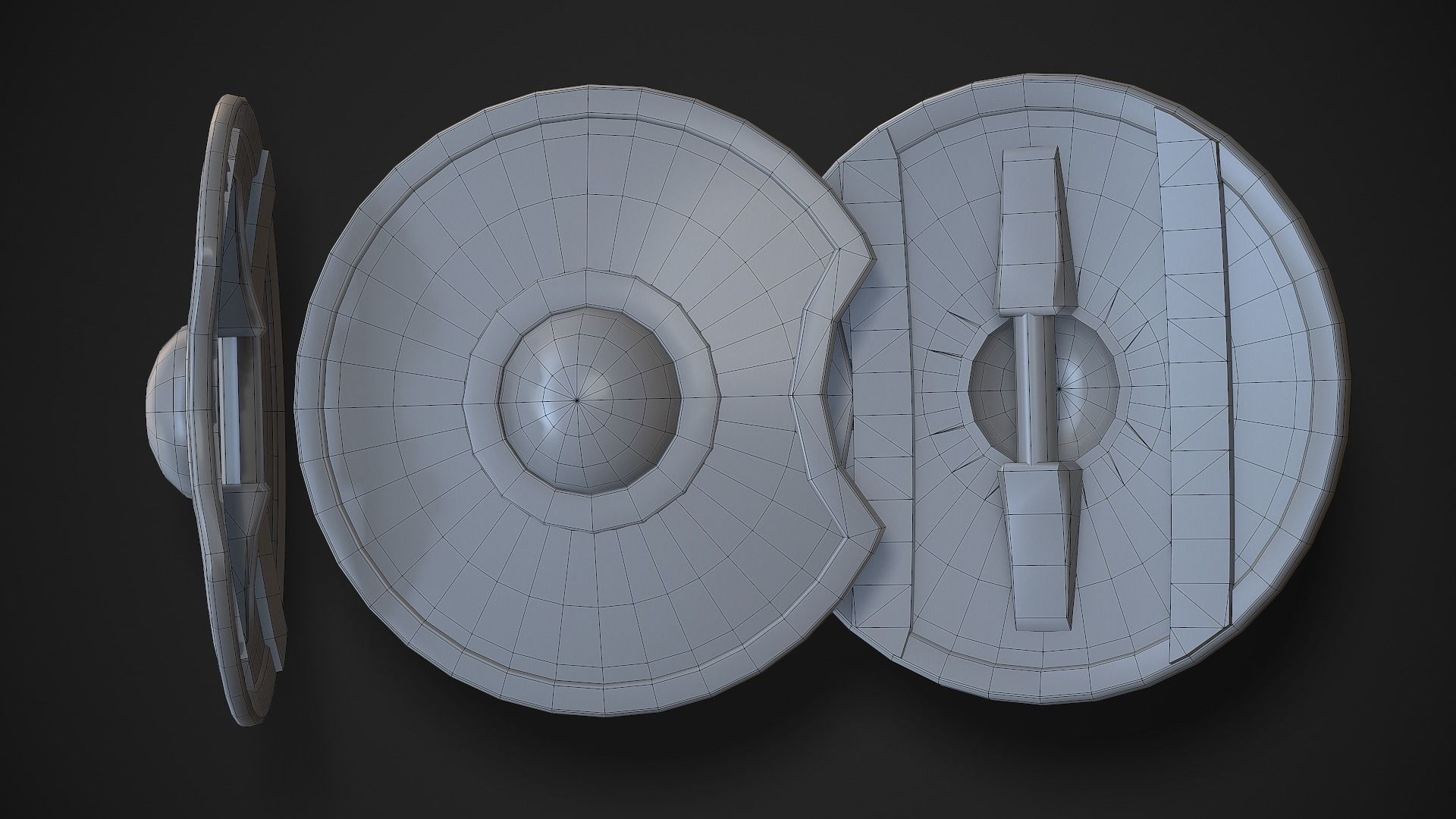 Round Shield03 Low-poly 3D model_11