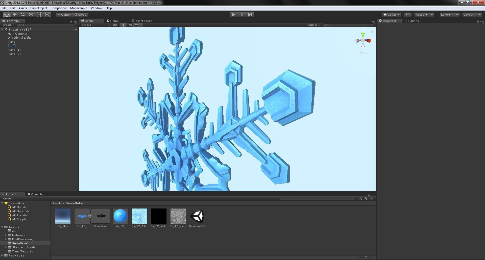 Snowflake Low-Poly - Hex Crystals -  Low-poly 3D model_29