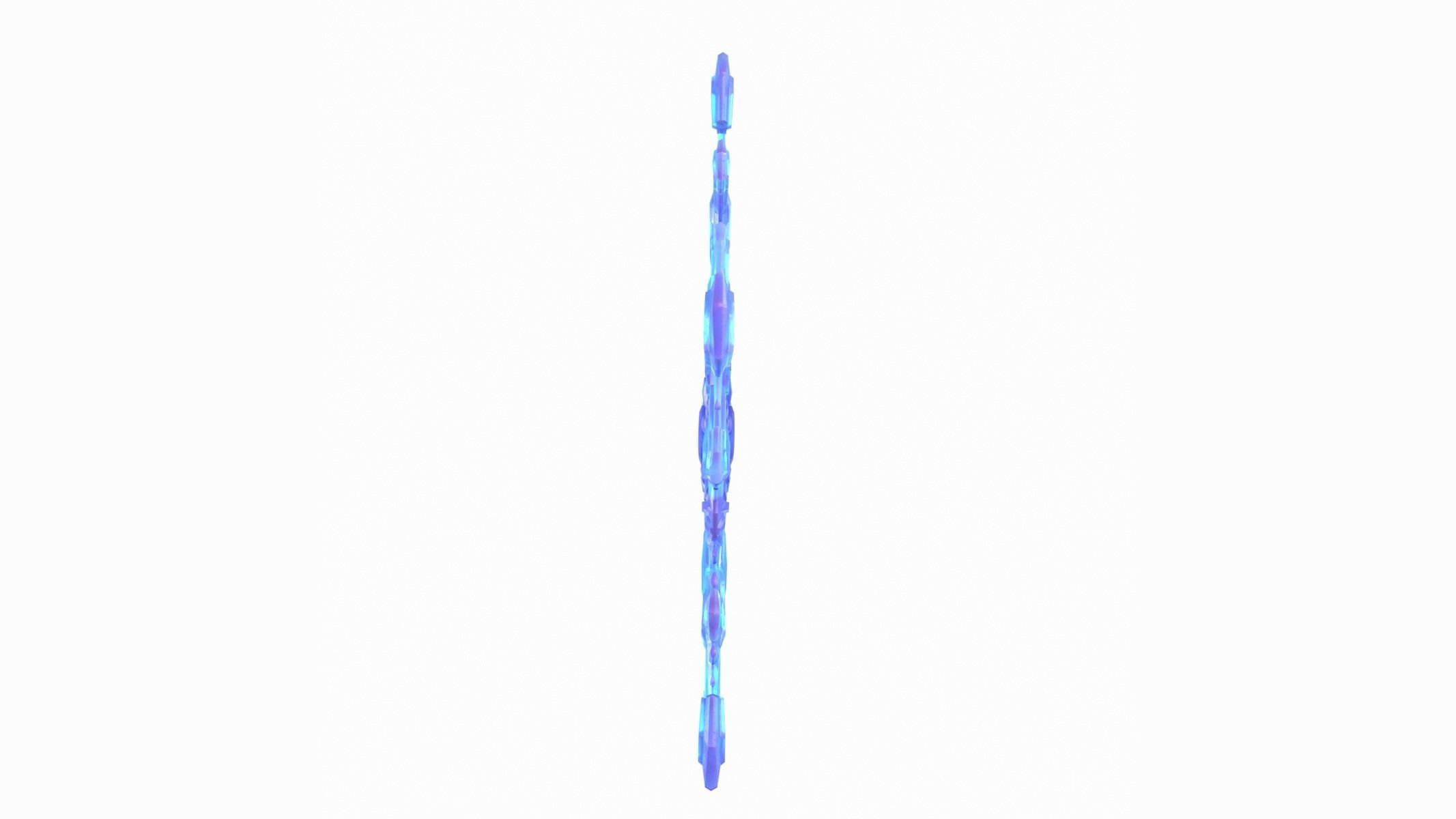 Snowflake Low-Poly - Hex Crystals -  Low-poly 3D model_7