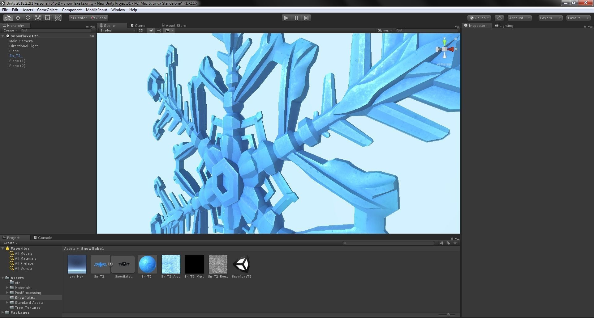 Snowflake Low-Poly - Hex Crystals -  Low-poly 3D model_27