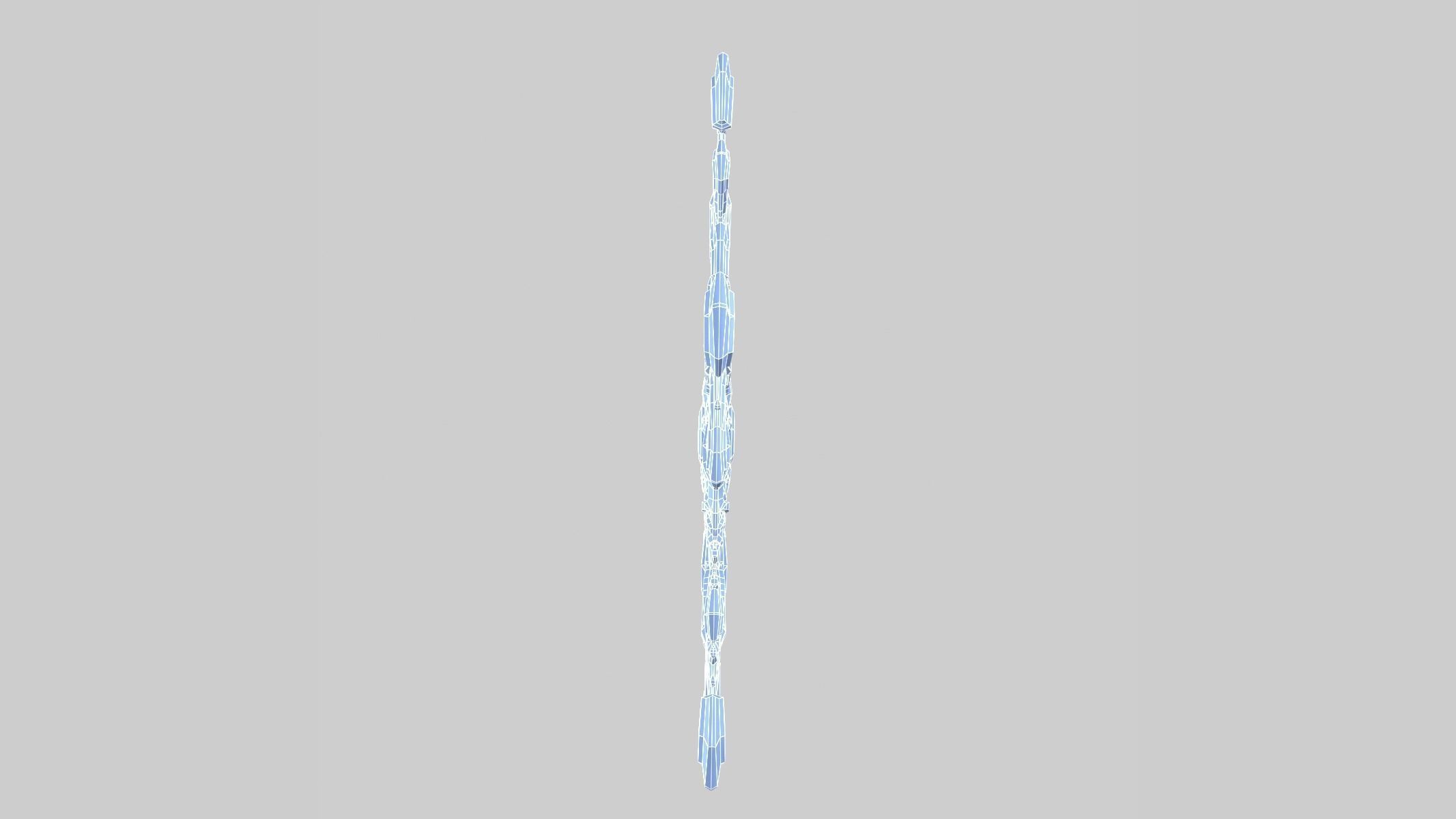 Snowflake Low-Poly - Hex Crystals -  Low-poly 3D model_14