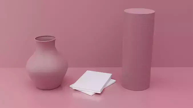 pot and books background scene