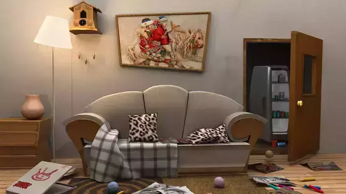 Indoor scene  the room scene