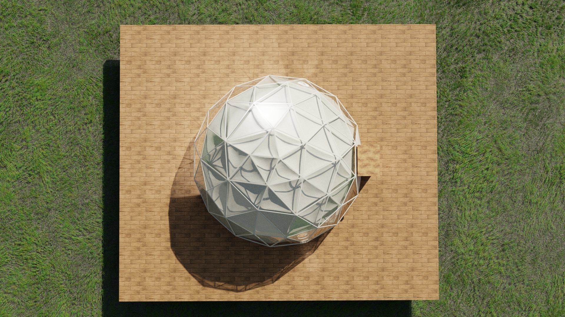 Geodesic dome 3D model_5