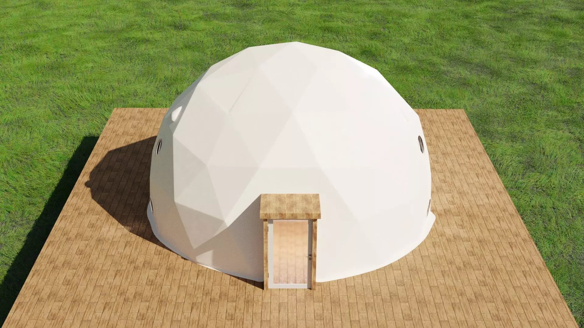 Geodesic dome 3D model_0
