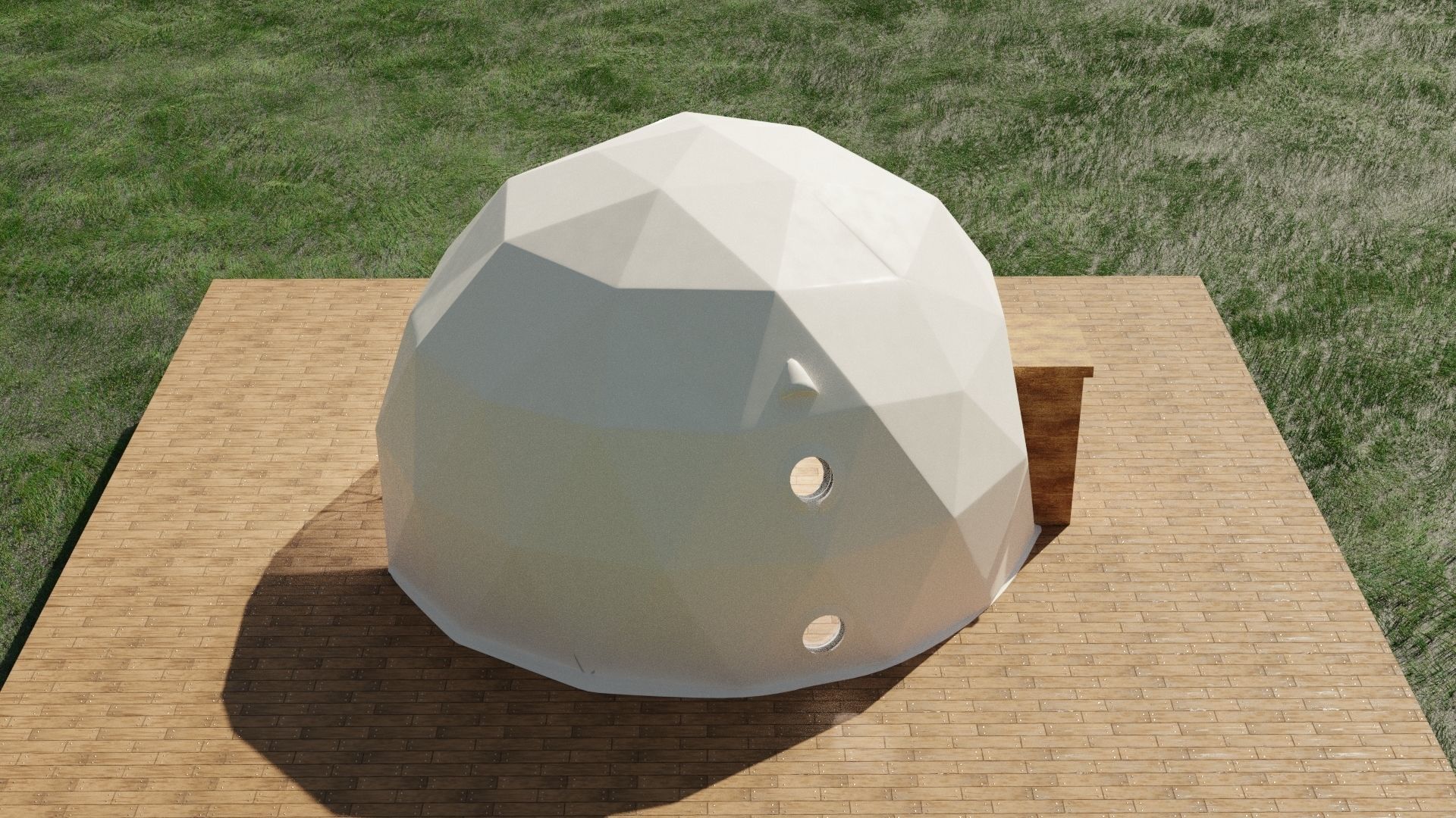 Geodesic dome 3D model_3