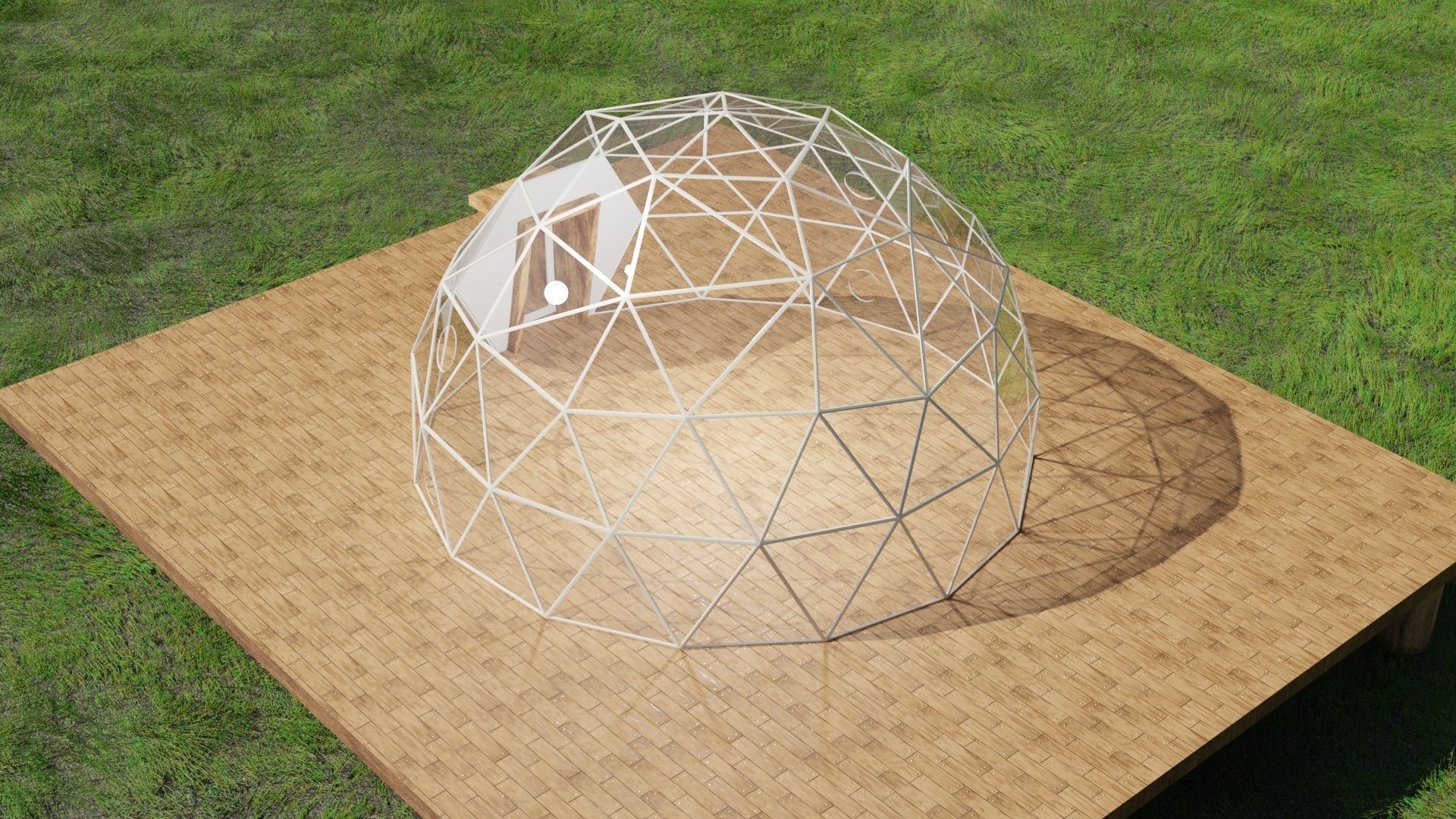 Geodesic dome 3D model_8