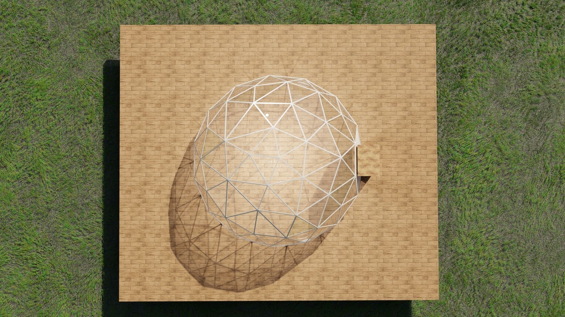 Geodesic dome 3D model_6