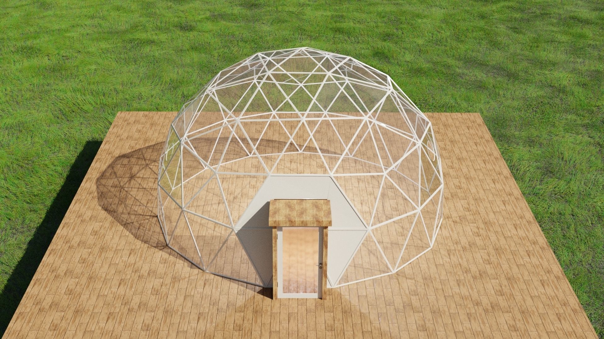 Geodesic dome 3D model_7