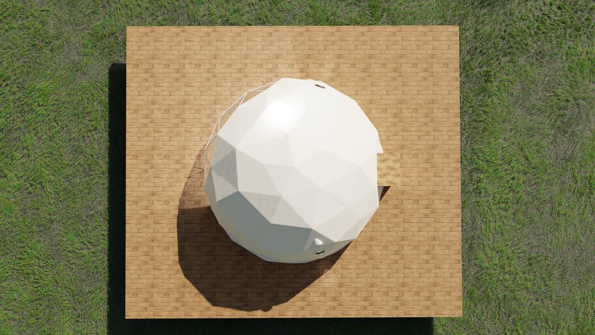 Geodesic dome 3D model_4