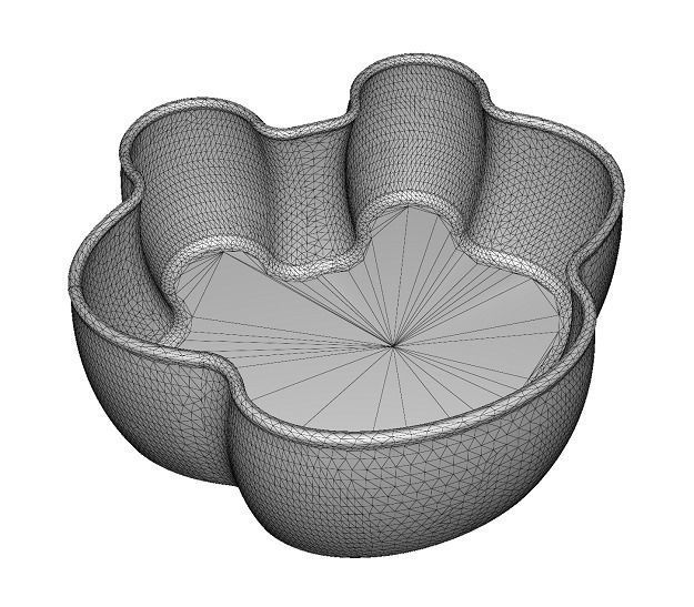 Wooden Food Bowl Low-poly 3D model_2