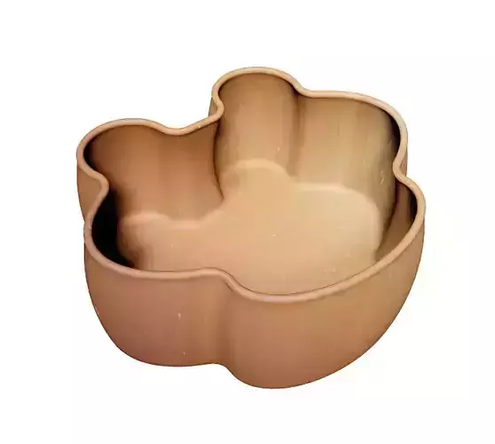 Wooden Food Bowl Low-poly 3D model