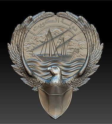  Kuwait  National emblem 3D print model