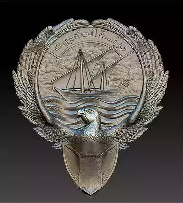  Kuwait  National emblem 3D print model