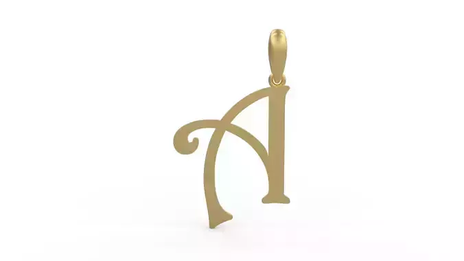 Initial Letters Pendant Harrington A 3D print model