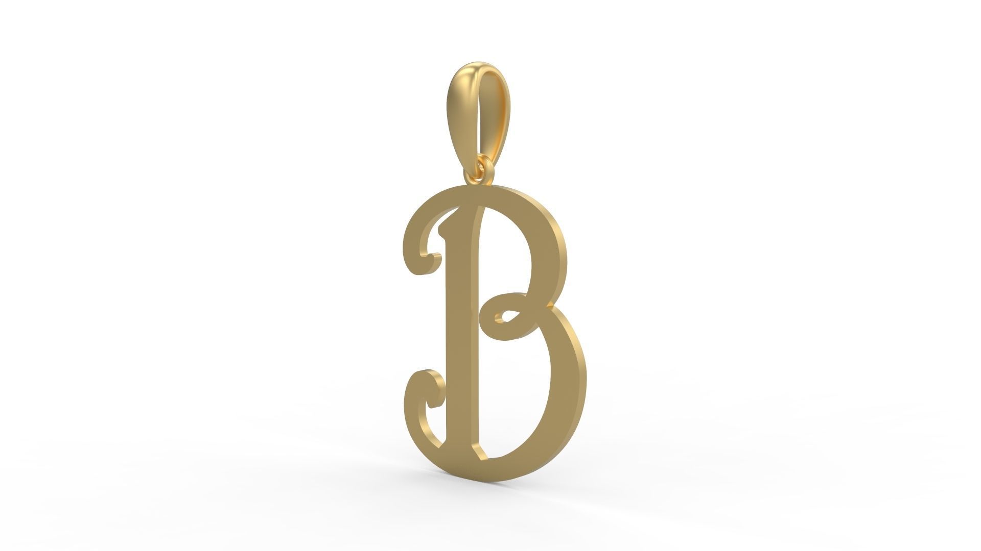 Initial Letters Pendant Harrington B 3D print model_1