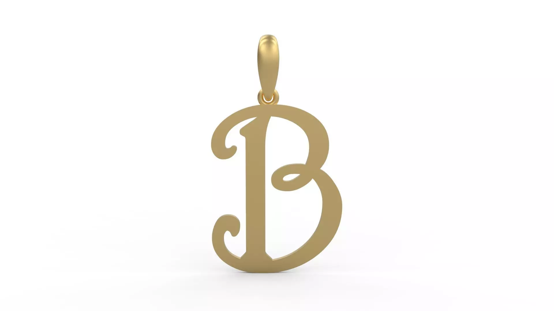 Initial Letters Pendant Harrington B 3D print model_0