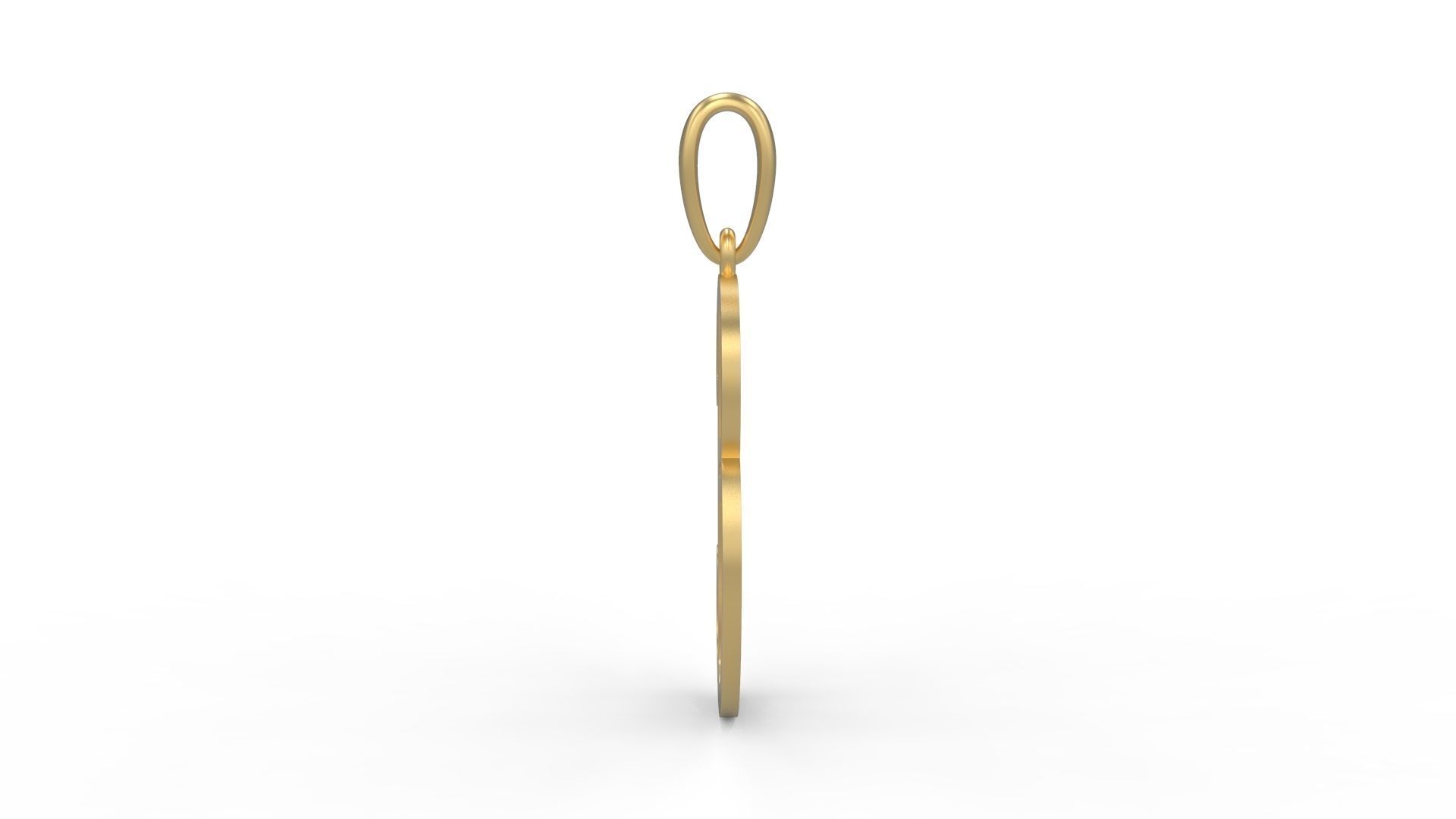 Initial Letters Pendant Harrington B 3D print model_2