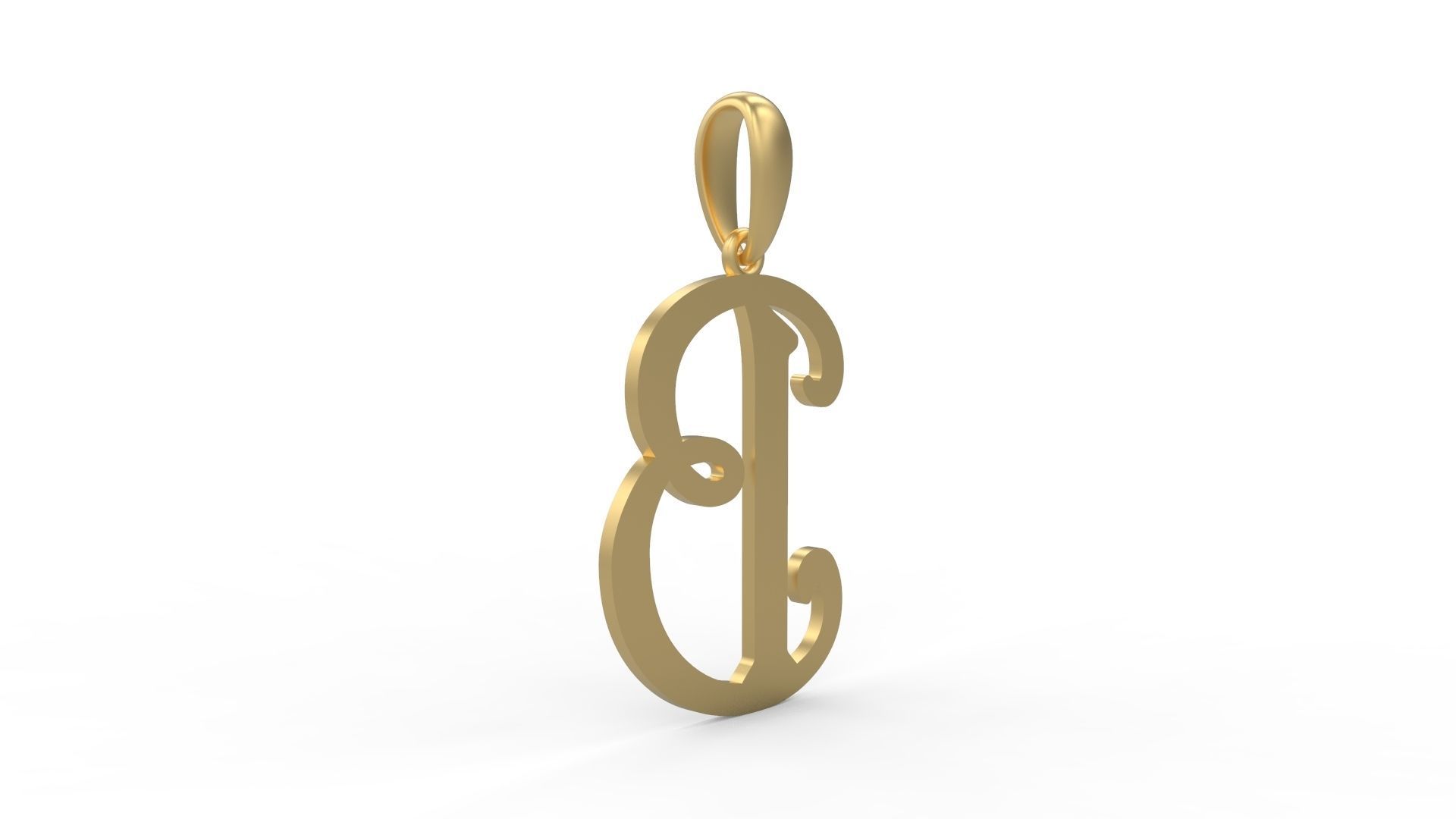 Initial Letters Pendant Harrington B 3D print model_3