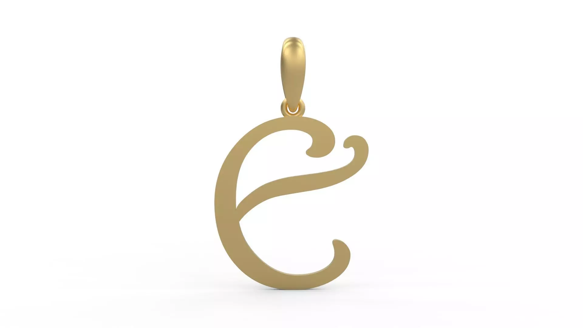 Initial Letters Pendant Harrington E 3D print model_0