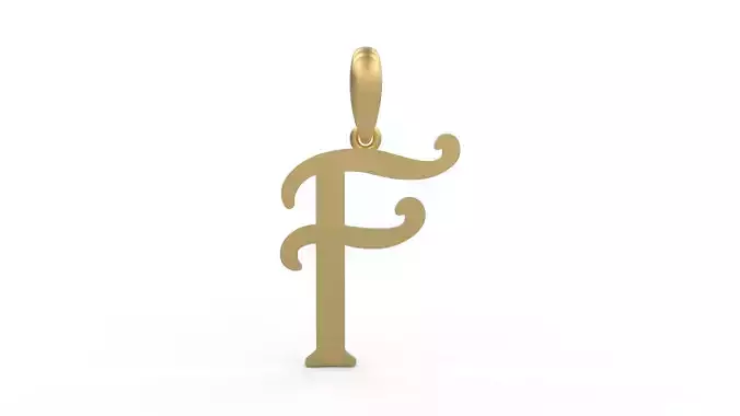 Initial Letters Pendant Harrington F 3D print model