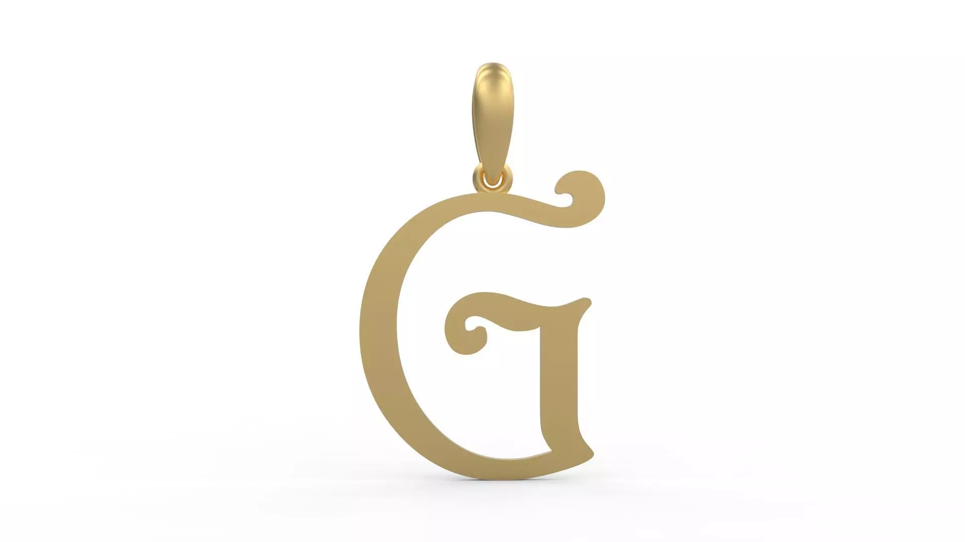 Initial Letters Pendant Harrington G 3D print model_0