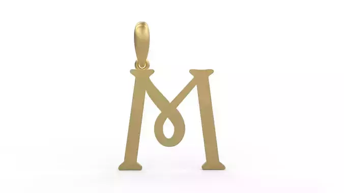 Initial Letters Pendant Harrington M 3D print model