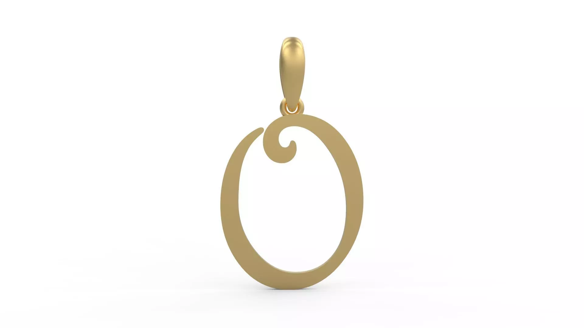Initial Letters Pendant Harrington O 3D print model_0