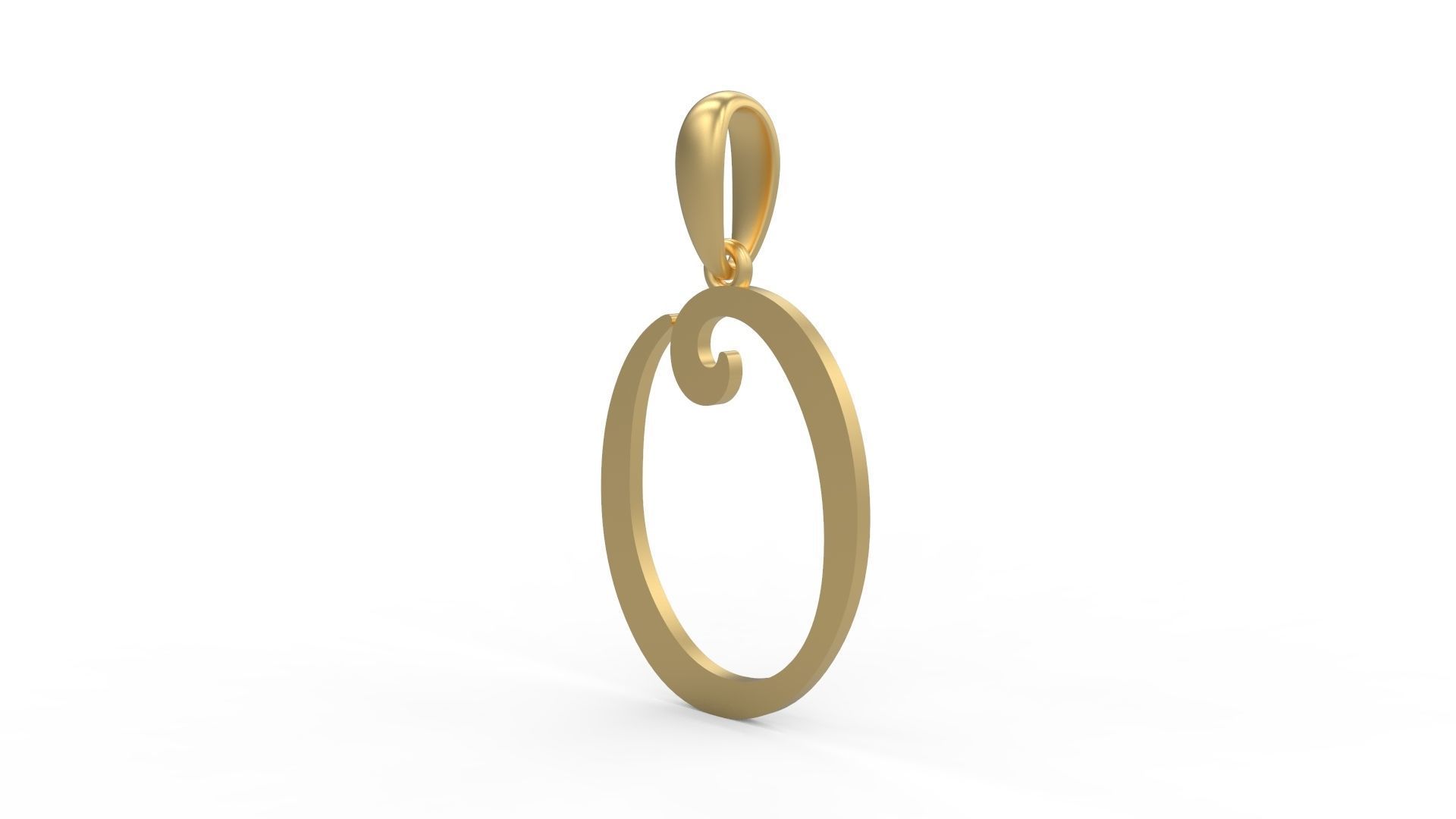 Initial Letters Pendant Harrington O 3D print model_1