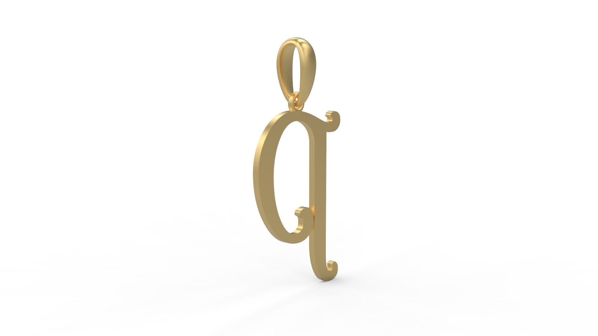 Initial Letters Pendant Harrington P 3D print model_3