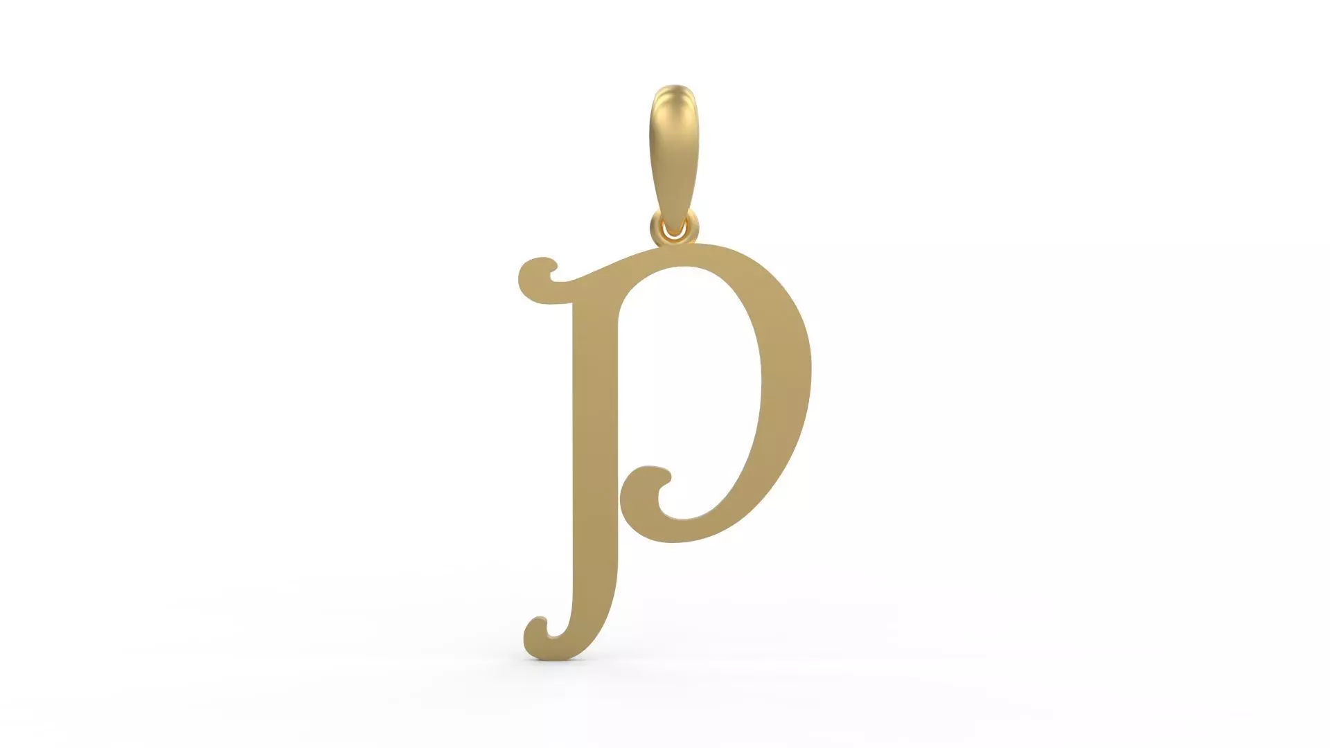 Initial Letters Pendant Harrington P 3D print model_0