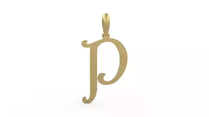 Initial Letters Pendant Harrington P 3D print model
