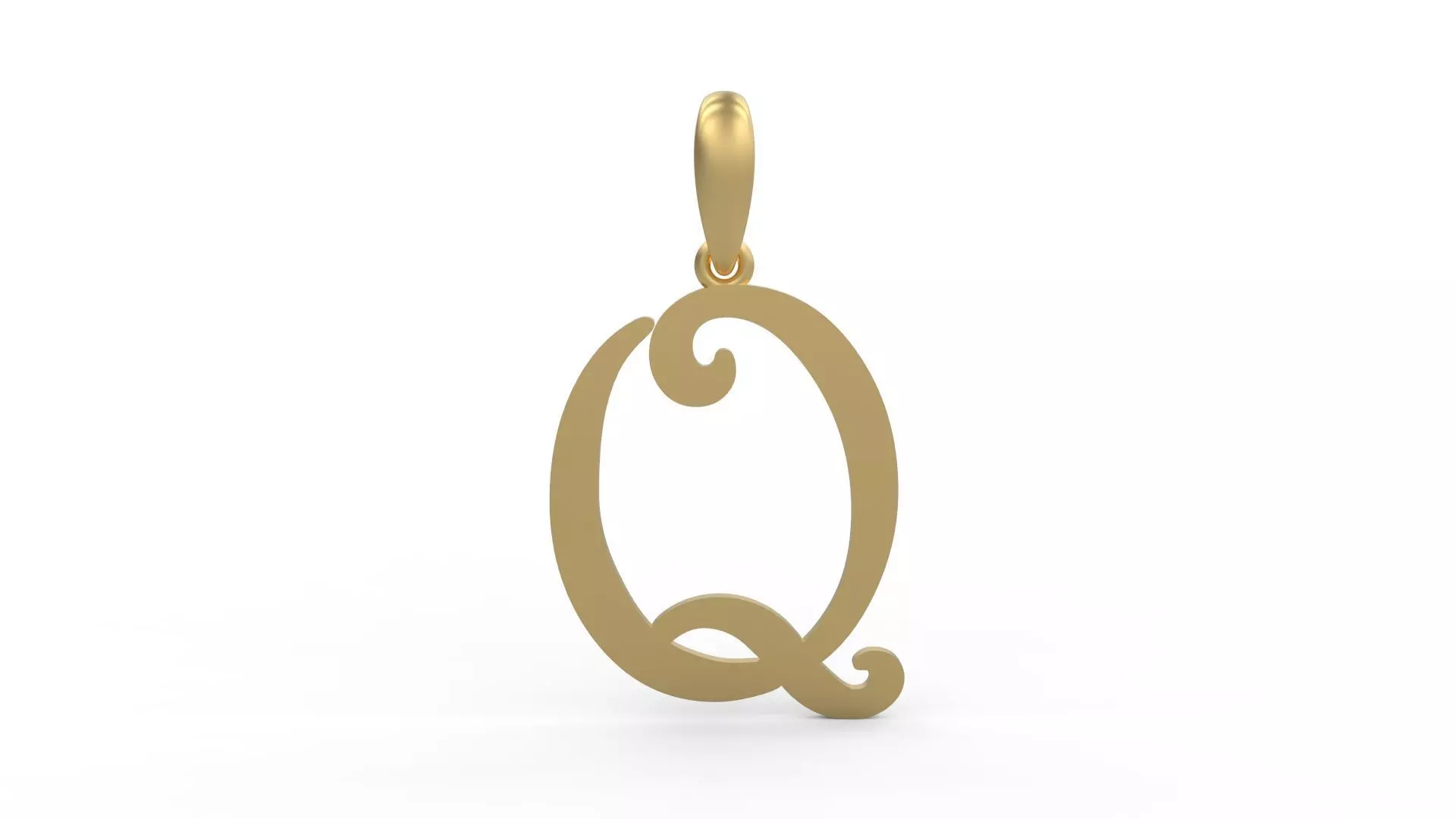 Initial Letters Pendant Harrington Q 3D print model_0