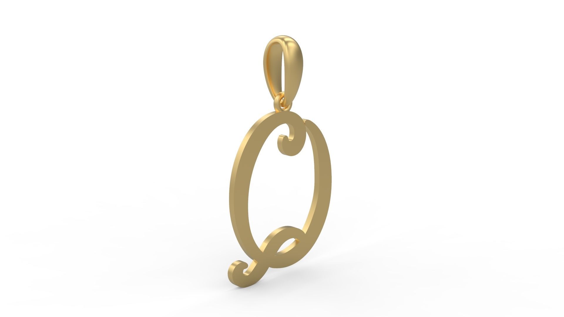 Initial Letters Pendant Harrington Q 3D print model_3
