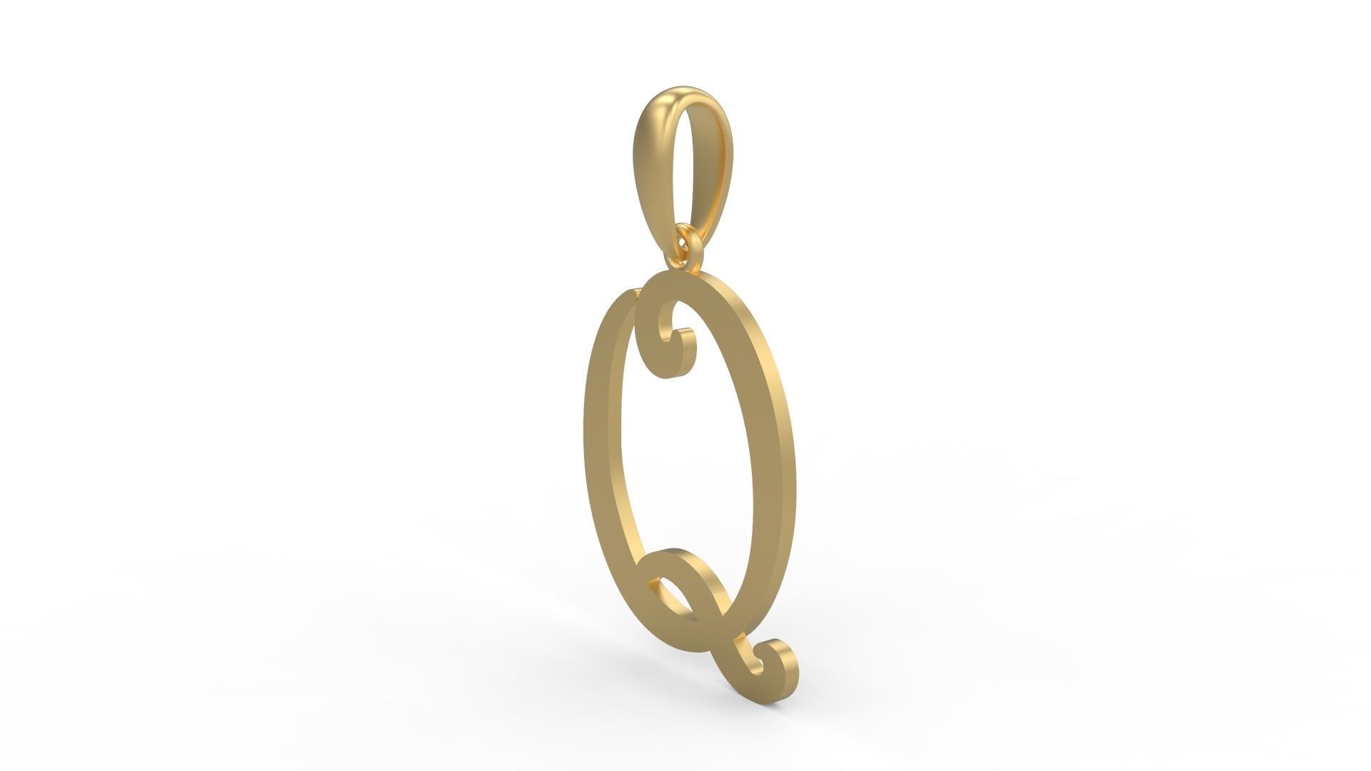 Initial Letters Pendant Harrington Q 3D print model_1