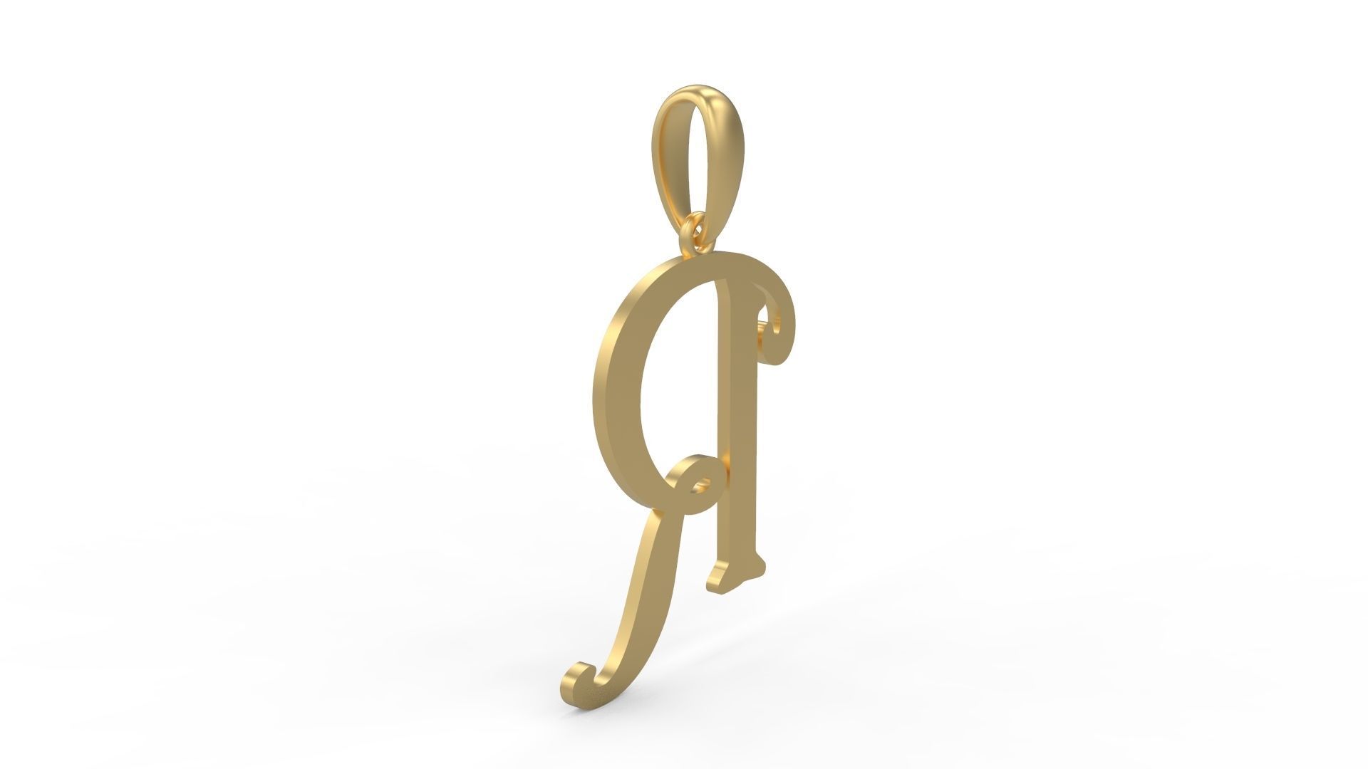 Initial Letters Pendant Harrington R 3D print model_3