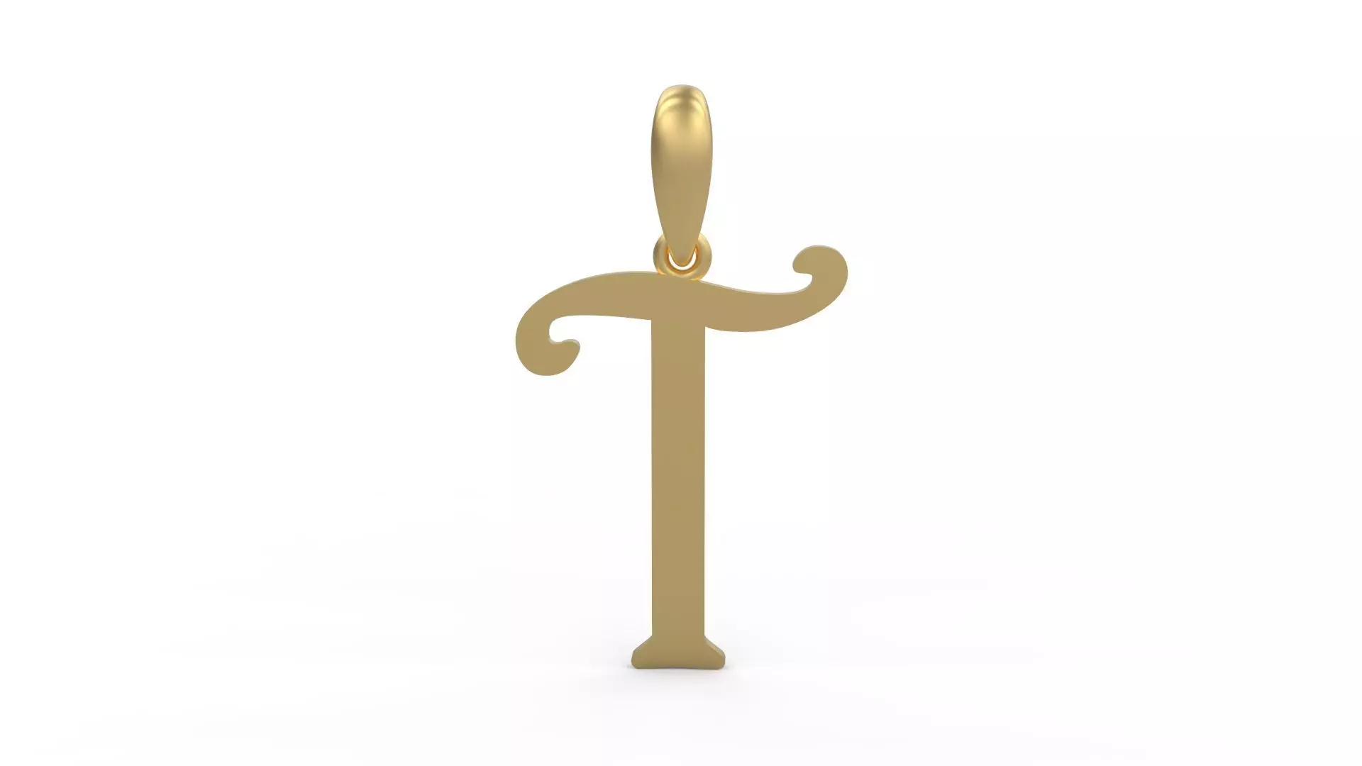 Initial Letters Pendant Harrington T 3D print model_0