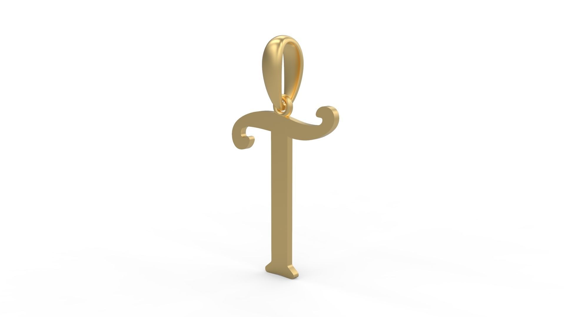Initial Letters Pendant Harrington T 3D print model_1