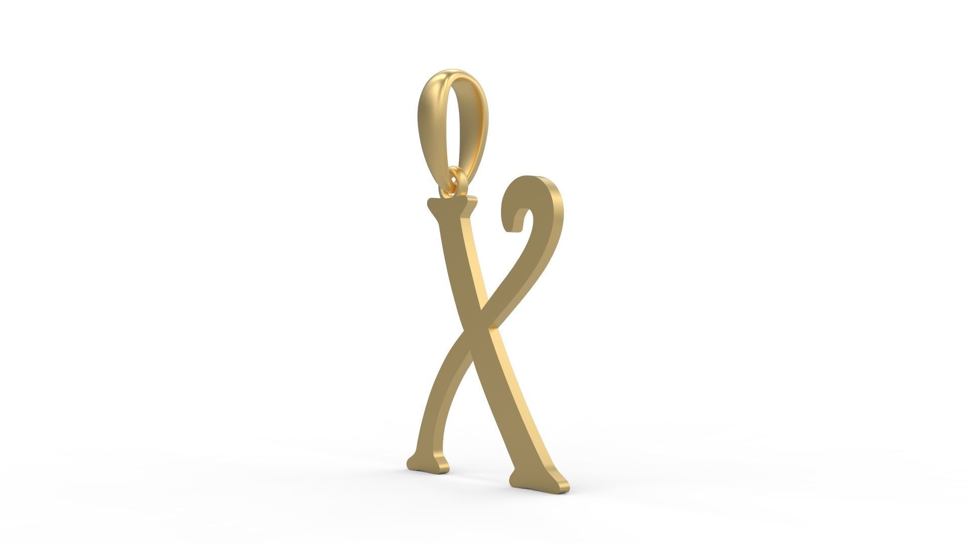 Initial Letters Pendant Harrington X 3D print model_1
