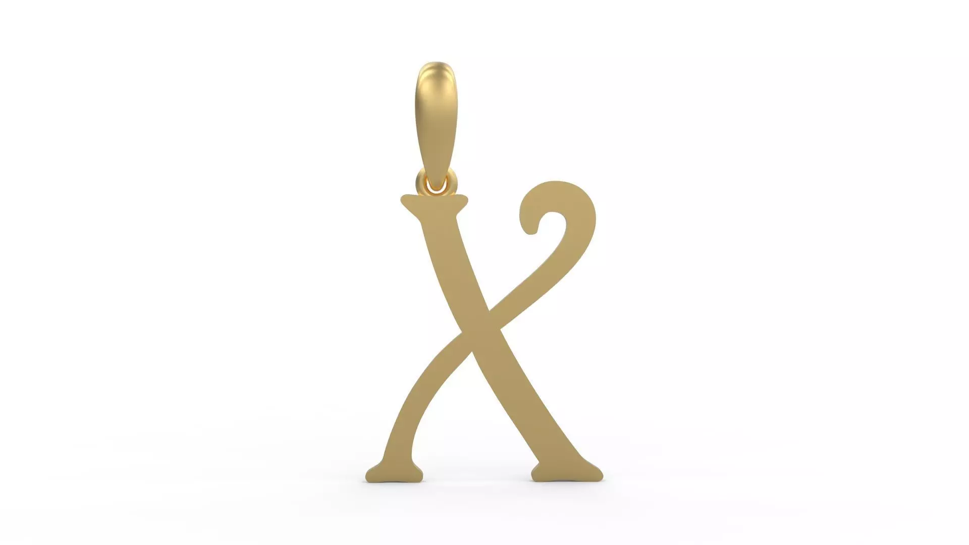 Initial Letters Pendant Harrington X 3D print model_0