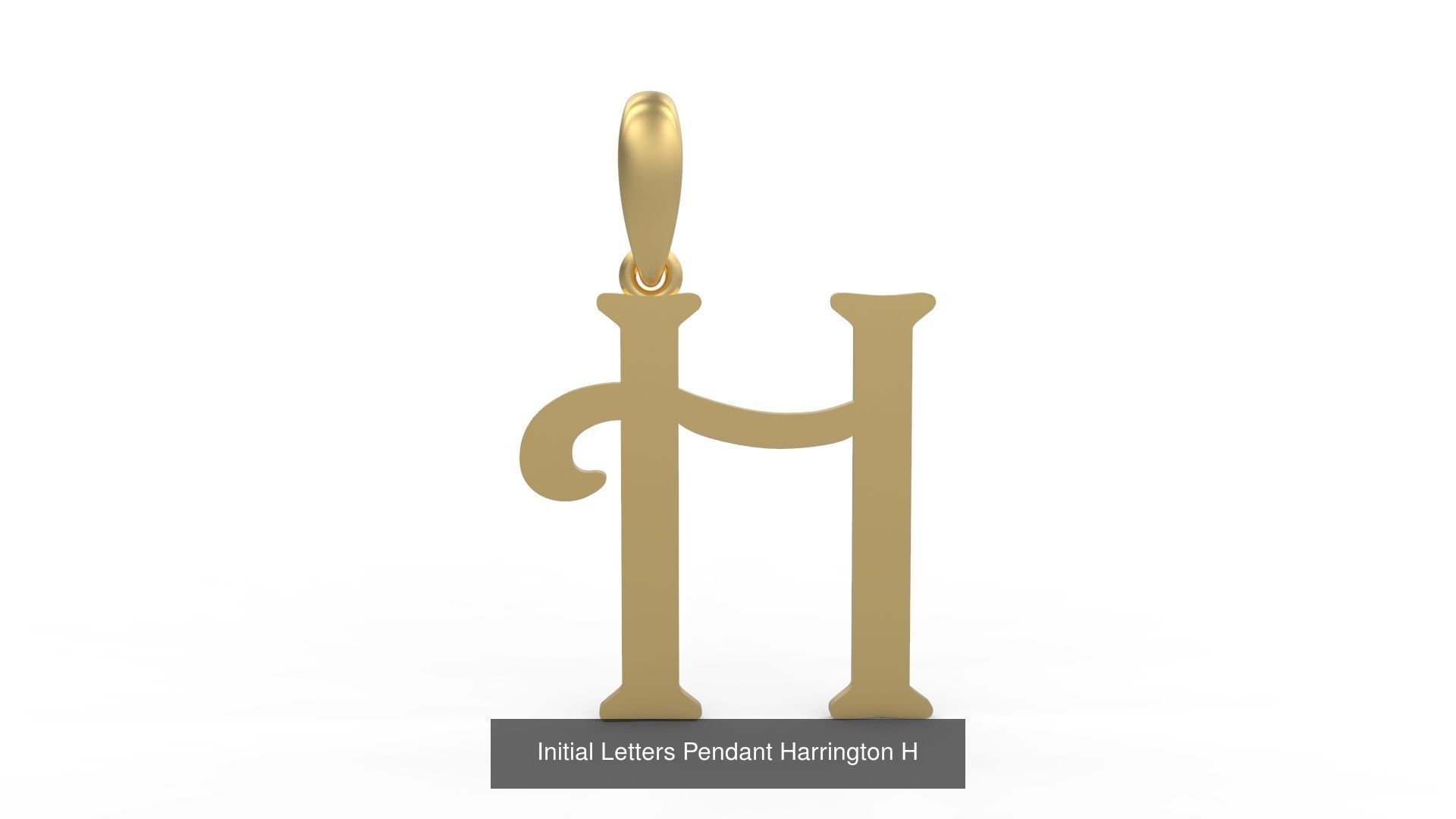 Initial Letters Pendant Alphabets Harrington 3D Model Collection_10