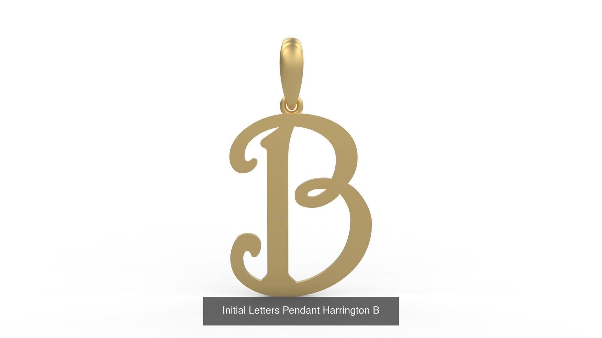 Initial Letters Pendant Alphabets Harrington 3D Model Collection_4