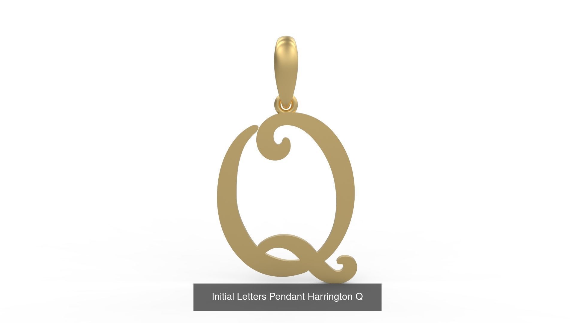 Initial Letters Pendant Alphabets Harrington 3D Model Collection_19