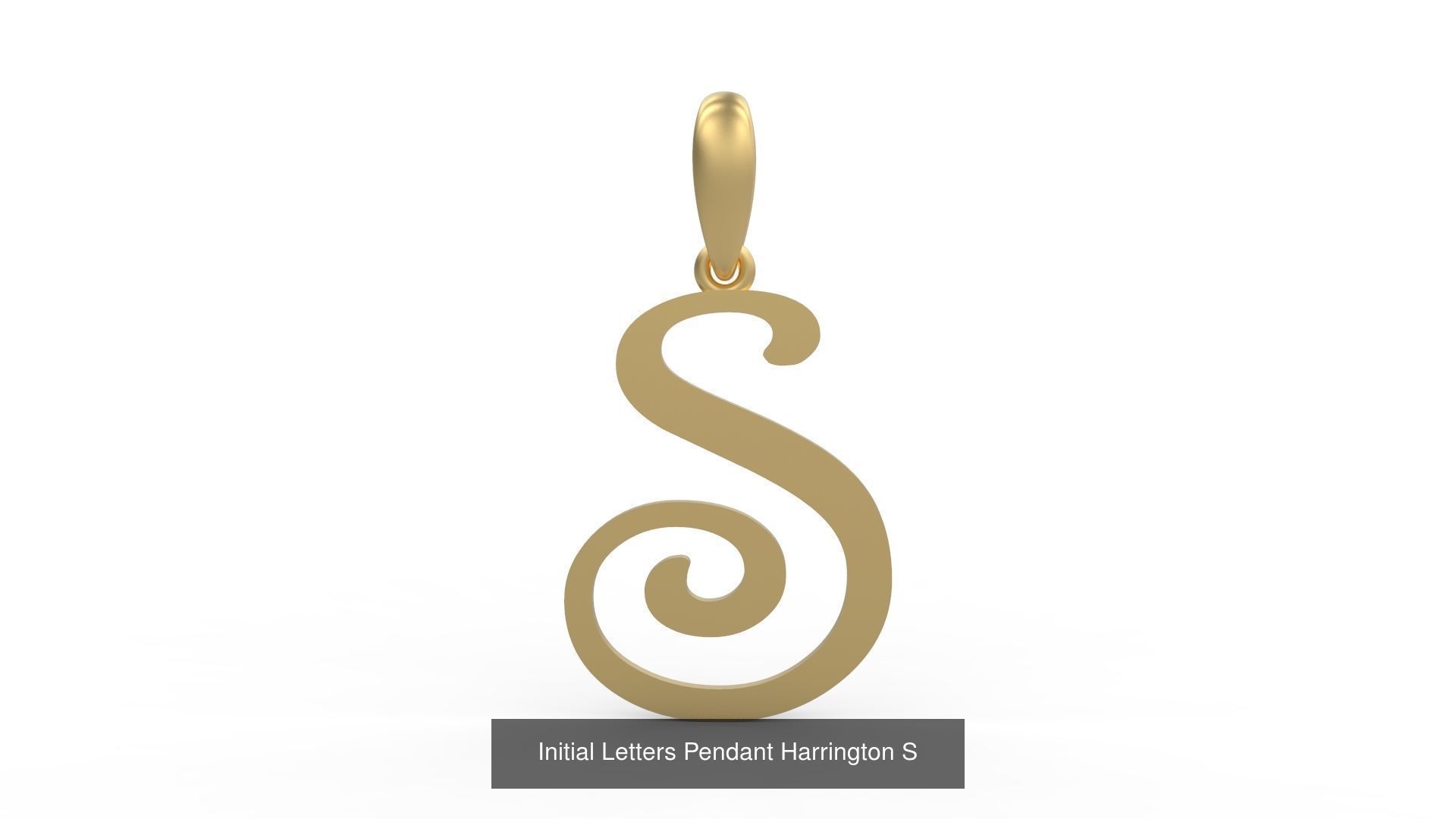 Initial Letters Pendant Alphabets Harrington 3D Model Collection_21